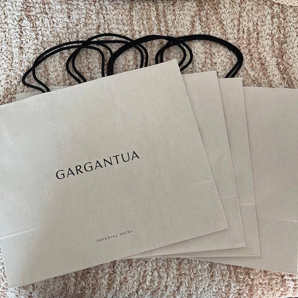 【新品未使用30枚✨】帝国ホテル GARGANTUA ガルガンチュア紙袋 帝国ホテル ガルガンチュア 4枚 Gargantua ショップ 紙袋