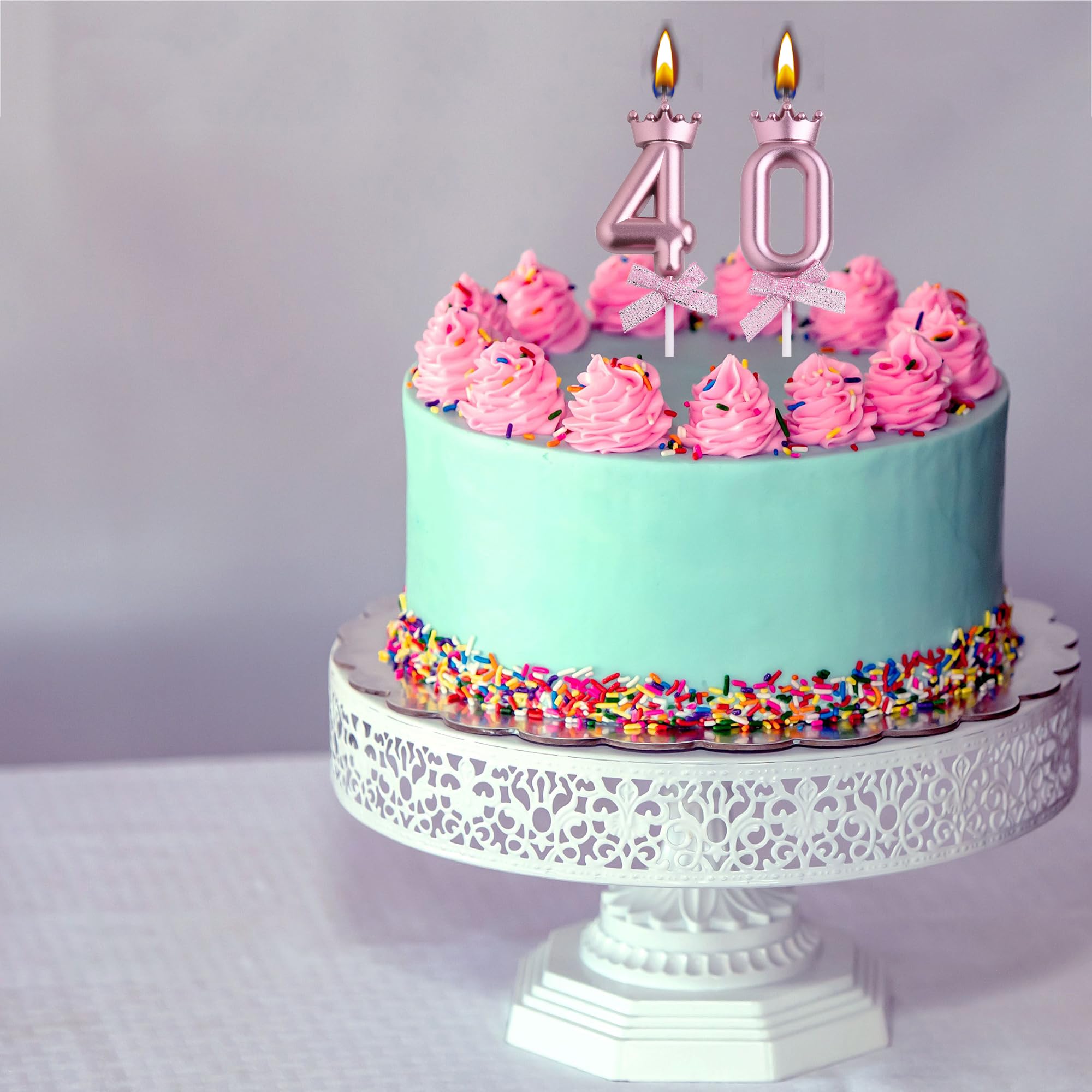 Velas de cumpleaños número 40, velas de cumpleaños con números de 40 años para hombres y mujeres, decoración de tarta de feliz cumpleaños, regalos para la celebración del 40 aniversario de boda