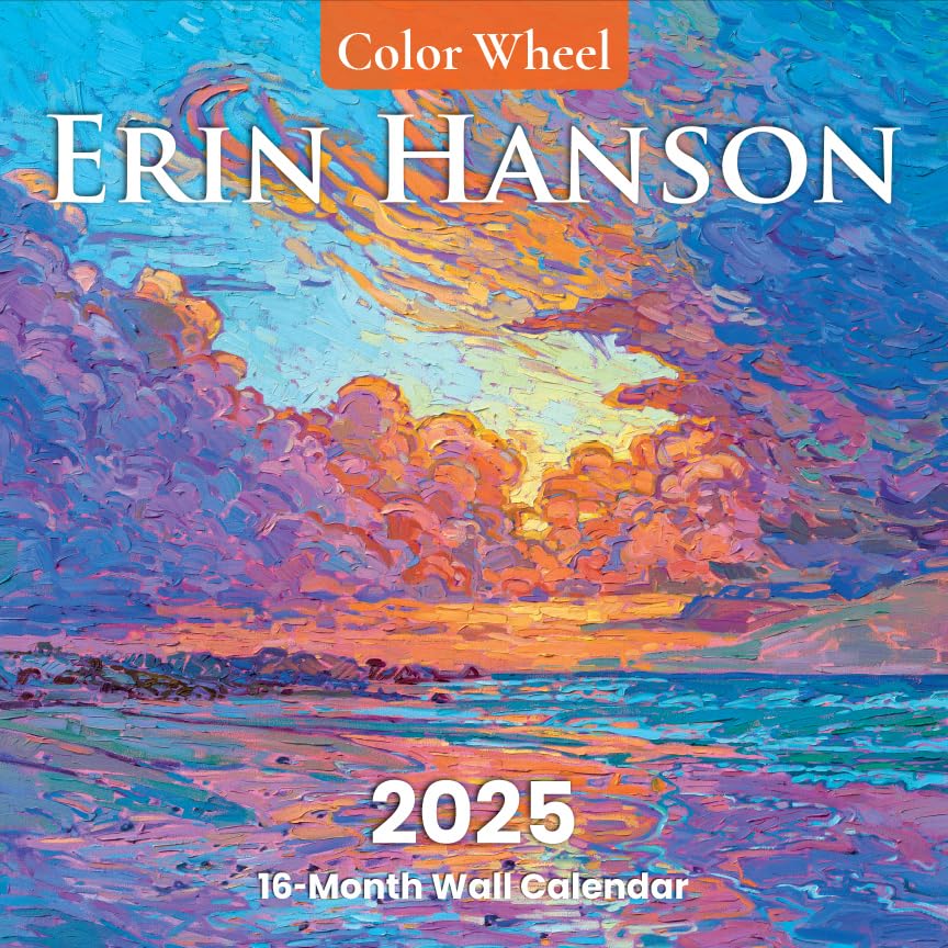 The Erin Hanson Gallery2025 Calendar Color Wheel Landscapes Fine Art | Large Wall Calendar with Vibrant Impressionism Color Wheel Paintings | Monthly Calendar for Office 12 x 24” Thick Paper | Art by