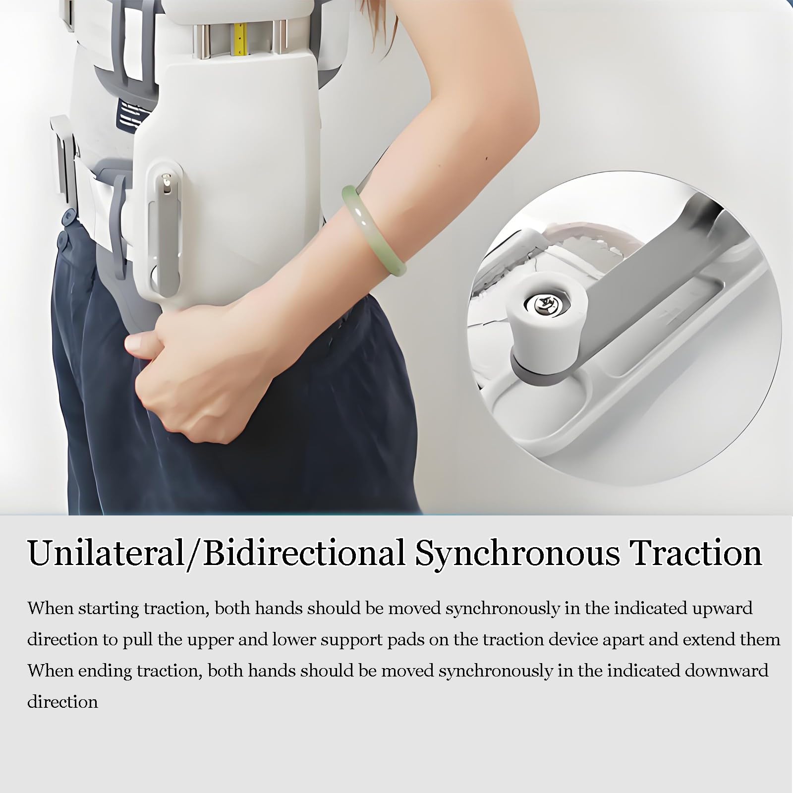 Lower Back Traction Devices for Home Use, Spinal Decompression Belt Bilateral Synchronization And Dynamically Adjustable, Stretcher for Lower Back Pain Relief