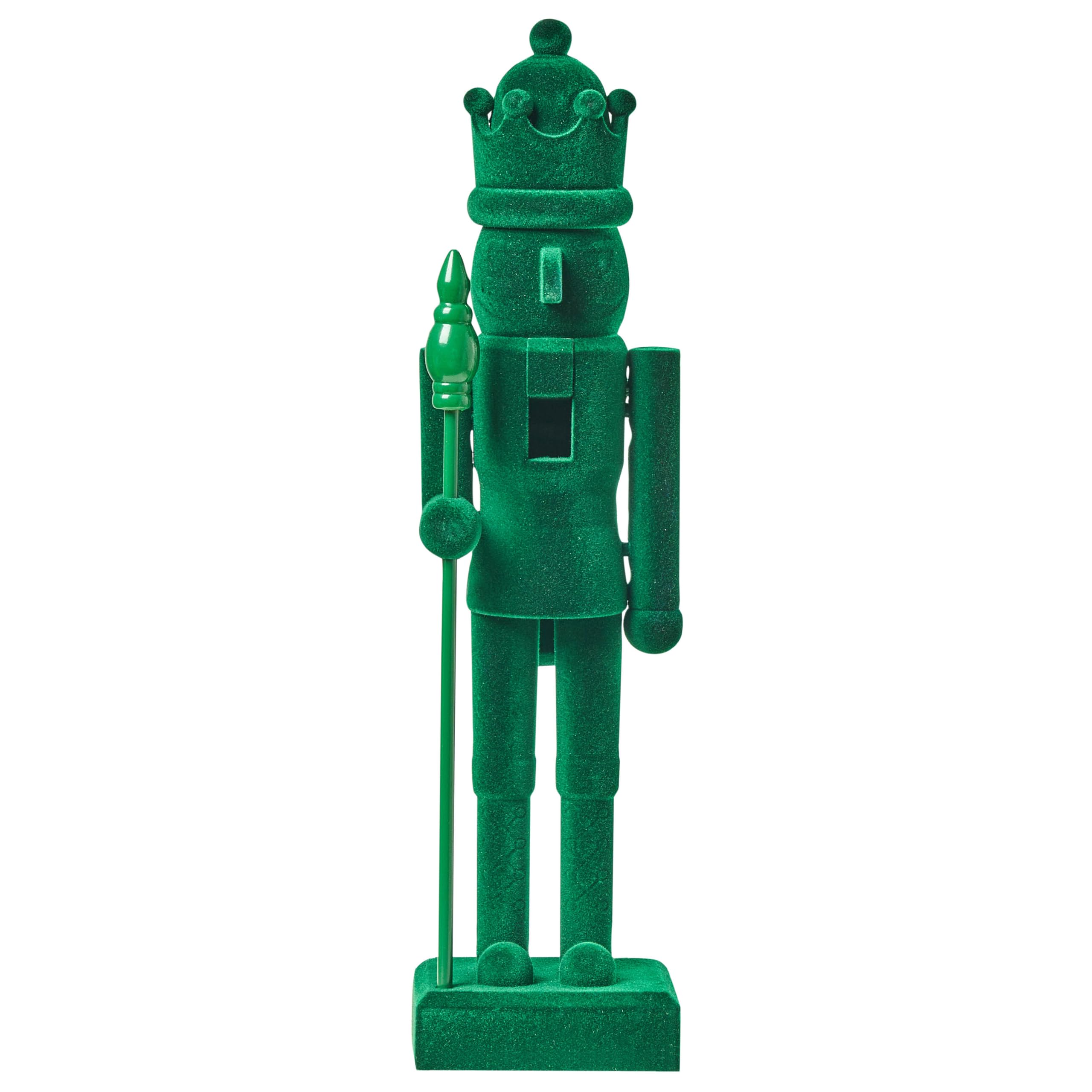 Beliani Lot de 2 Figurines Casse-Noisettes en Synthétique Décoration de Noël Vert Flatey