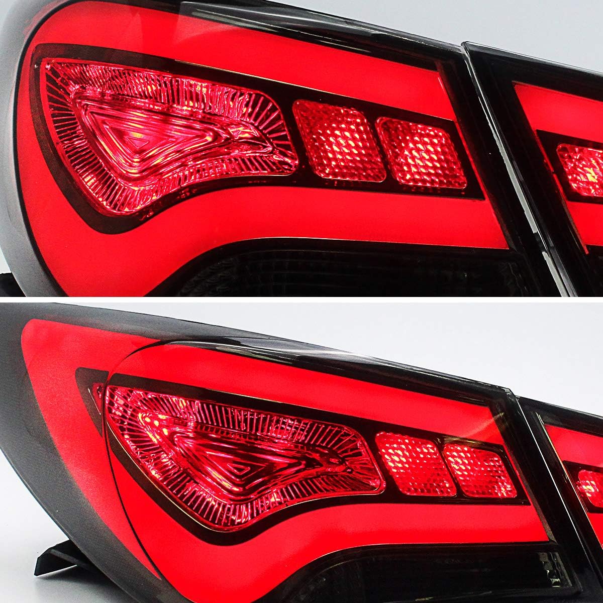 VLAND LED Tail Lights Compatible for Hyundai Sonata i45 YF 6th Gen Sedan 2011 2012 2013 2014, Smoked lens style, Not For Factory LED version, Halogen version only