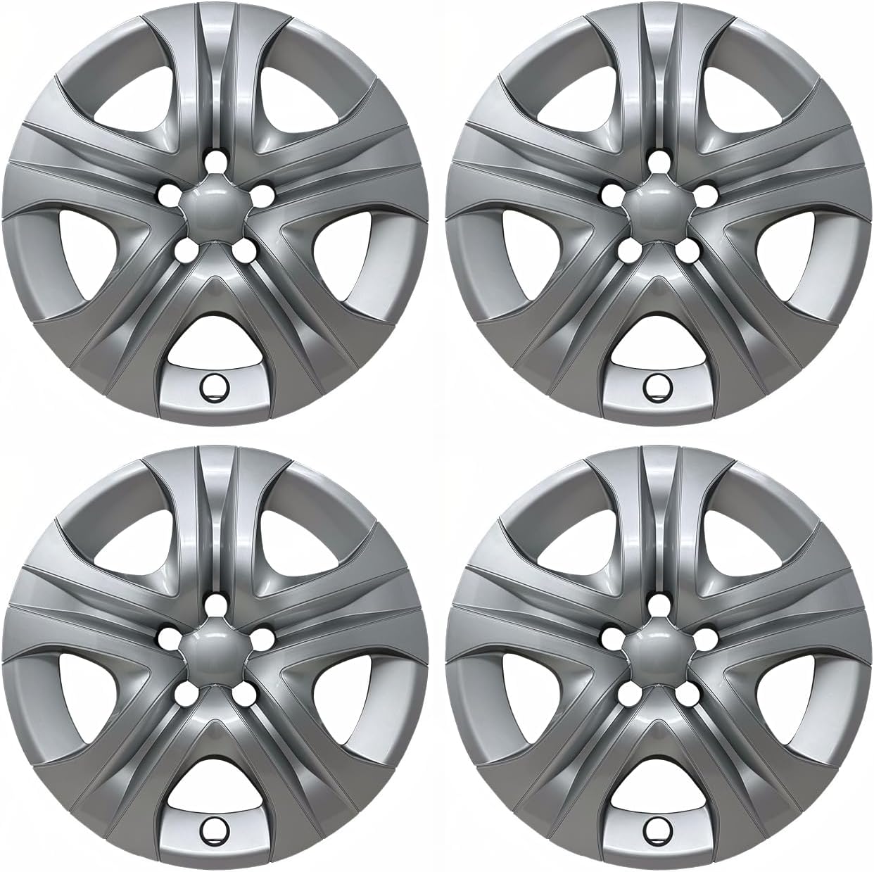 Premium Replica Hubcap Set, Replacement for Toyota Rav4 2013-2015, 17-inch Wheel Covers (4 Pieces)