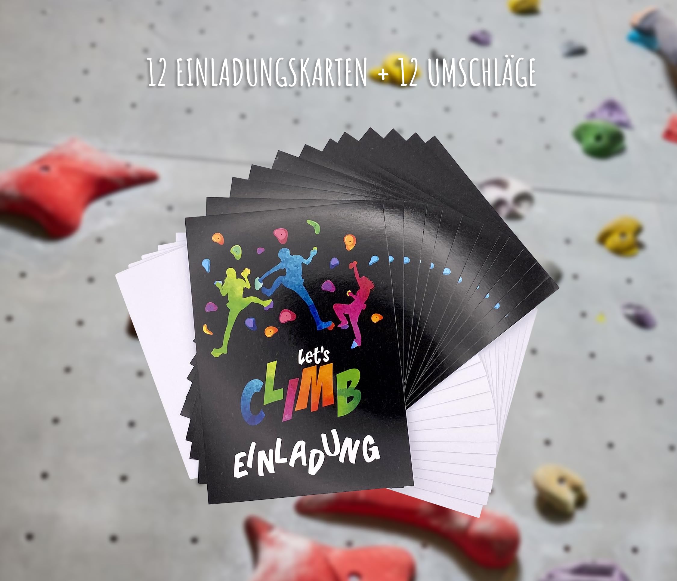 12 Inviti Per Festa Di Compleanno A Tema Arrampicata Per Bambini - Biglietti DIN A6 Di Alta Qualità - Friendly Fox