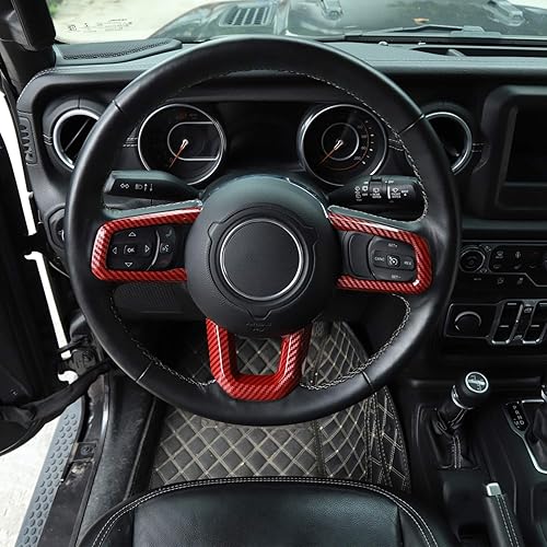 Miniatura 3 de CheroCar Fundas de volante para Jeep JL JT, accesorios interiores de decoración para Jeep Wrangler JL 2018-2021, para Jeep Gladiator JT 2020-2021,