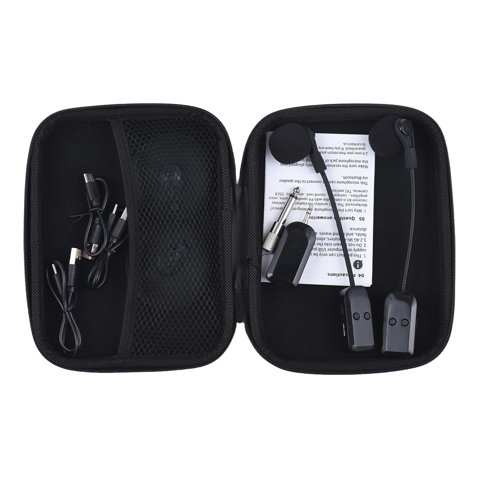 Greensen Hochfidelity -Wifi -Pattern Microfono con Riduzione del Rumore Professionale della Gamma di Microfono Wireless da 2,4 G (1 ricevitore con 2 microfoni)