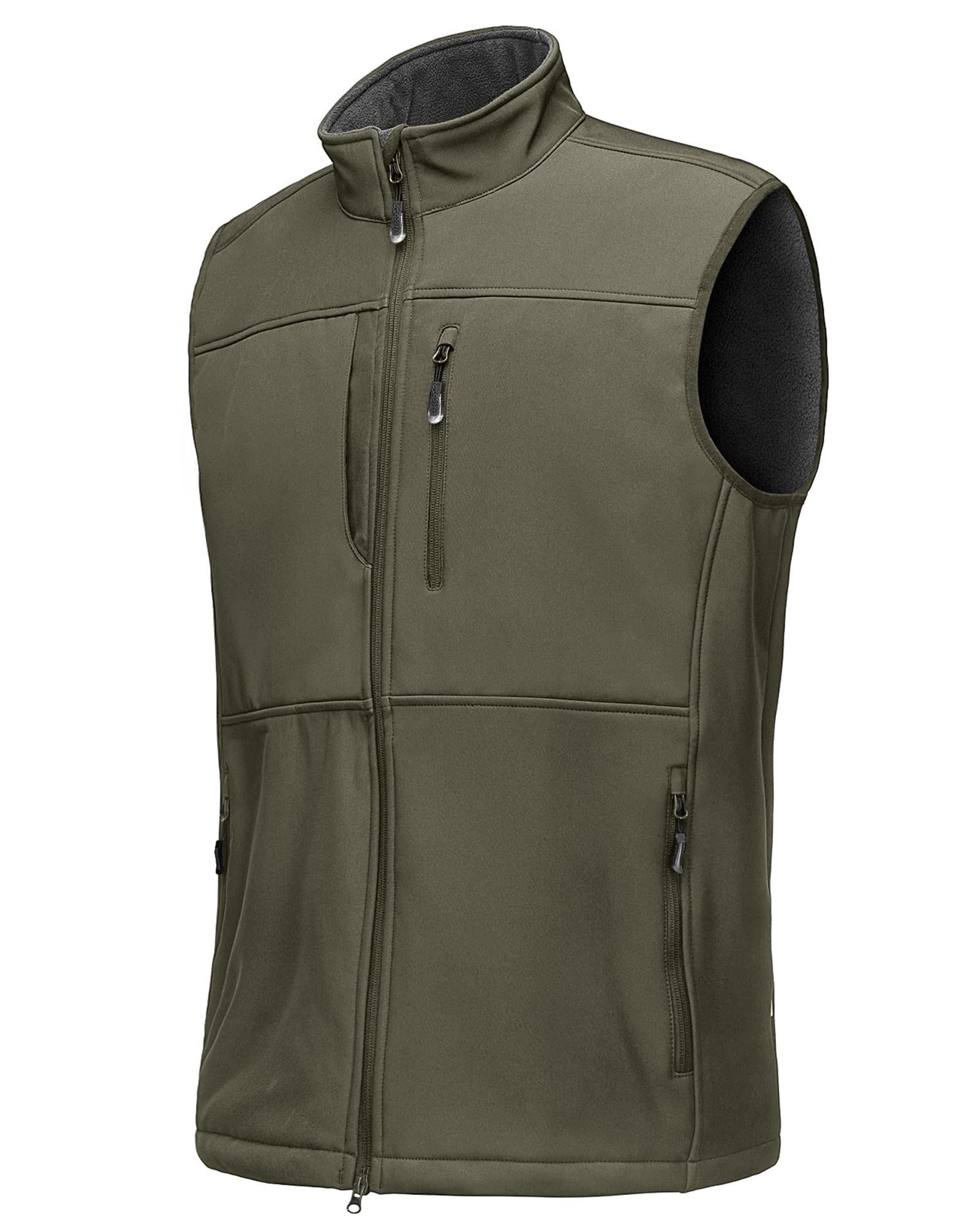 33,000ftMens Softshell Gilet Activewear Vests Windproof Fleece Lined Outerwear Zipped Pockets Sleeveless Softshell Jacket for Leisure, Golf, Travelling