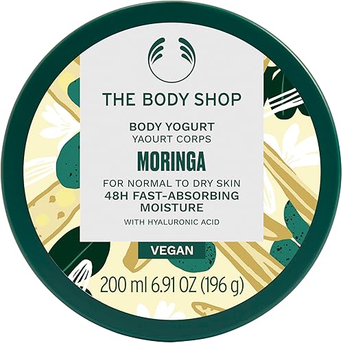 The Body Shop Moringa Body Yogurt, 48hr Moisturizer, 100% Vegan, 6.98 Fl.Oz