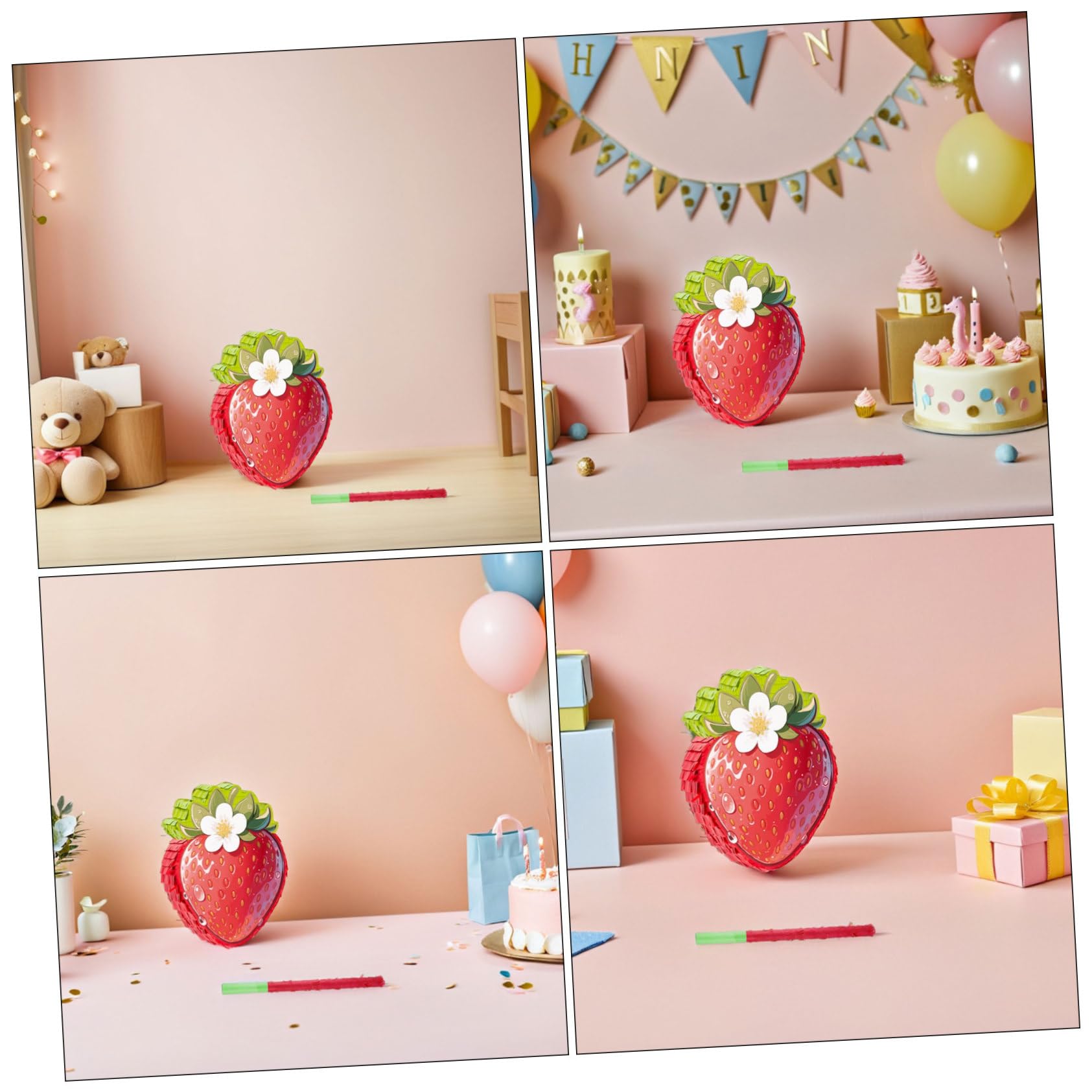 Piñata de para Fiesta Infantil Decoración Tema Frutas para Shower Confeti para Cumpleaños y Celebraciones