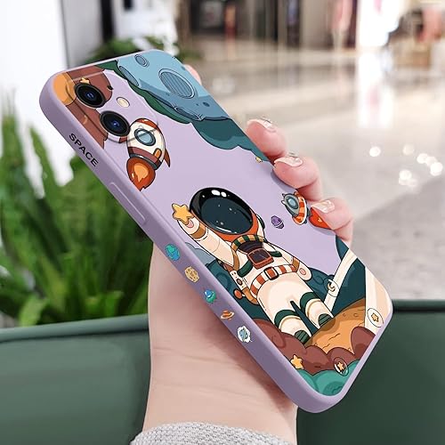 Miniatura 10 de LEECG Funda para iPhone 11 Pro, 11 Pro, diseño de patrón de astronauta, ajuste delgado, suave, resistente a los arañazos, a prueba de golpes, funda