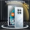PSR Aksesuar Xiaomi Redmi Note 15 Pro 4G Uyumlu Şeffaf Kılıf – Kamera Korumalı M-Safe Manyetik Şarj Destekli Sert PC Kapak (Xiaomi Redmi Note 15 Pro 4G)