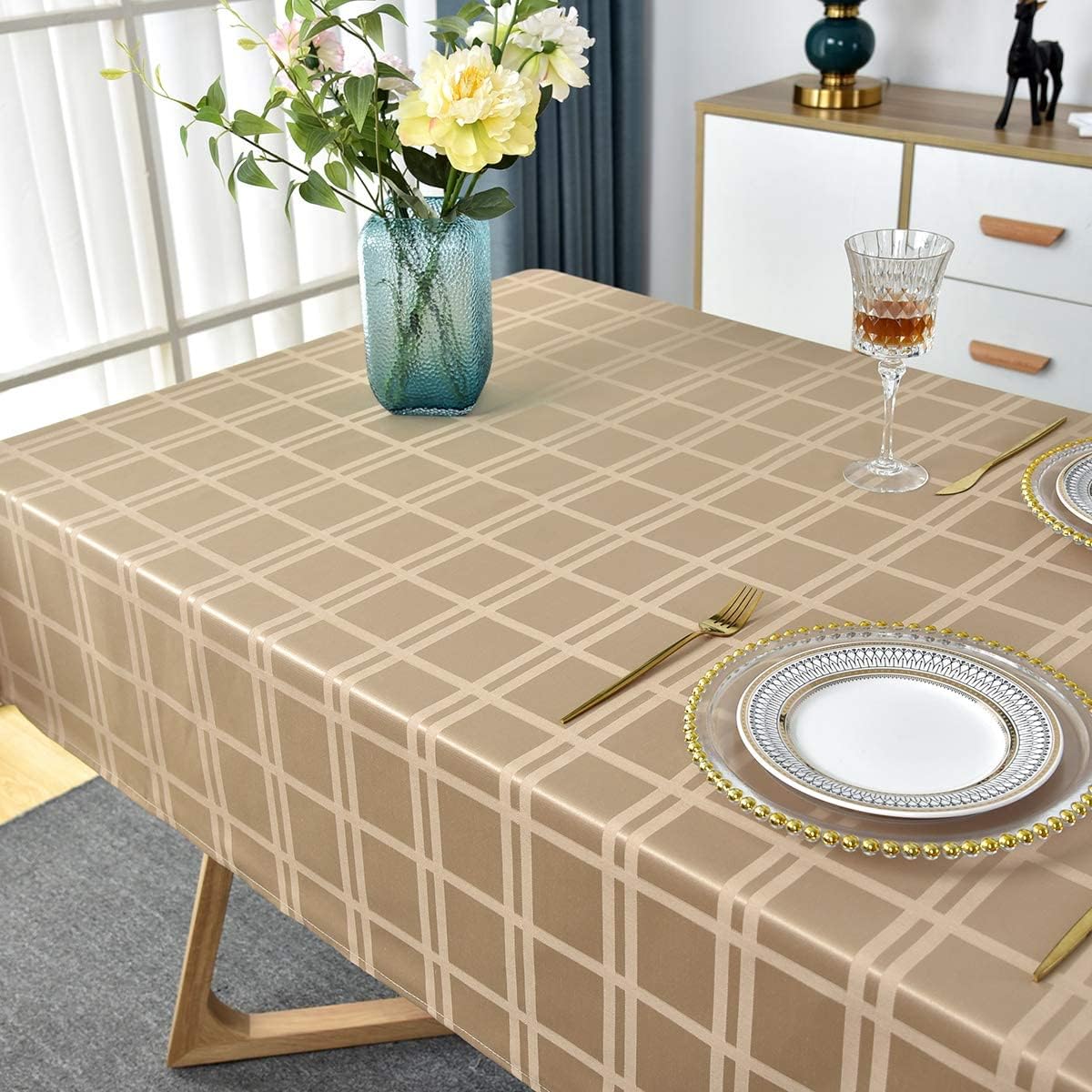 Exсluѕіvе Dіѕсоunt 50% Prісе Rectangle Tablecloth Wrinkle Free Spill Proof Table Cloths Plaid Soft Fabric Decorative Table Cover for Outdoor and Indoor Use(Rectangle/Oblong, 60 x 120 (10-12 Seats), Flax) Bеѕt Dеаl Rectangle Tablecloth Wrinkle Free Spill Proof Table Cloths Plaid Soft Fabric Decorative Table Cover for Outdoor and Indoor Use(Rectangle/Oblong, 60 x 120 (10-12 Seats), Flax)