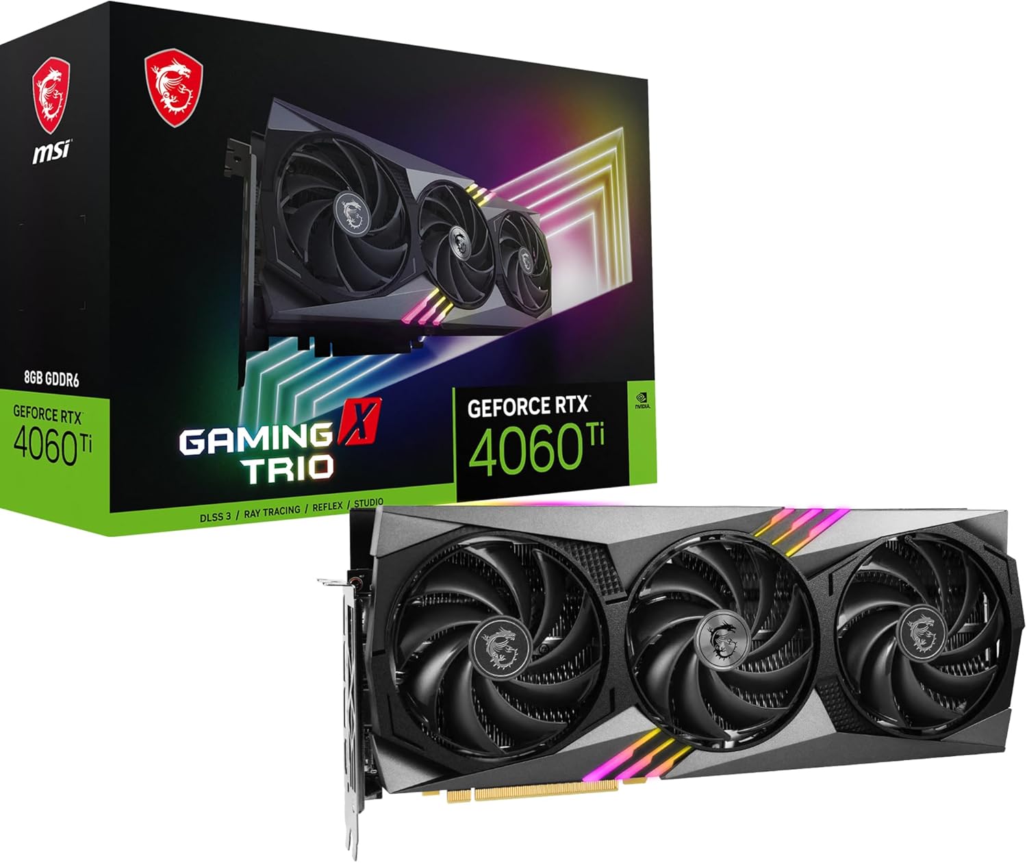 MSI GeForce RTX 4060 Ti Gaming X Trio 8G Scheda Video Gaming - 8 GB GDDR6, 18Gbps, PCIe 4.0, Tri Frozr 3, RGB, DLSS3 MSI GeForce RTX 4060 Ti Gaming X Trio 8G Scheda Video Gaming - 8 GB GDDR6, 18Gbps, PCIe 4.0, Tri Frozr 3, RGB, DLSS3