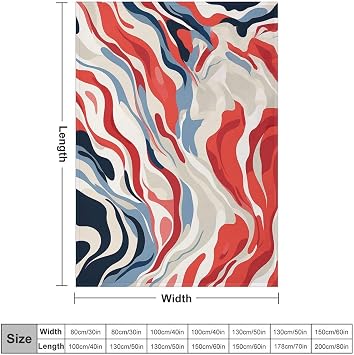 Red and White Blanket Soft Flannel Throw Blanket 30x40, Lightweight Decorative Blankets Warm Cozy Blankets for Couch, Bed, Camping & Travel, Ideal Gifts for Women Men