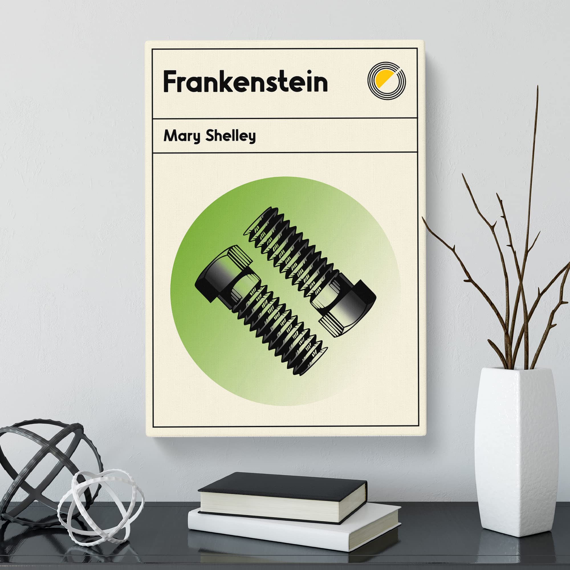 Book Cover Frankenstein Mary Shelley Canvas Print, Mixed, 25L x 50W cm - Image 3