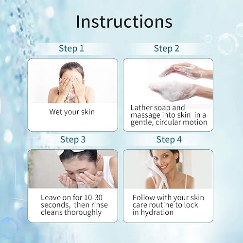 Miniatura 3 de ONIYEA - Jabón de barra hecho a mano con sal marina de 3.5 onzas cada uno, leche de cabra natural, todo tipo de piel, exfoliante el acné