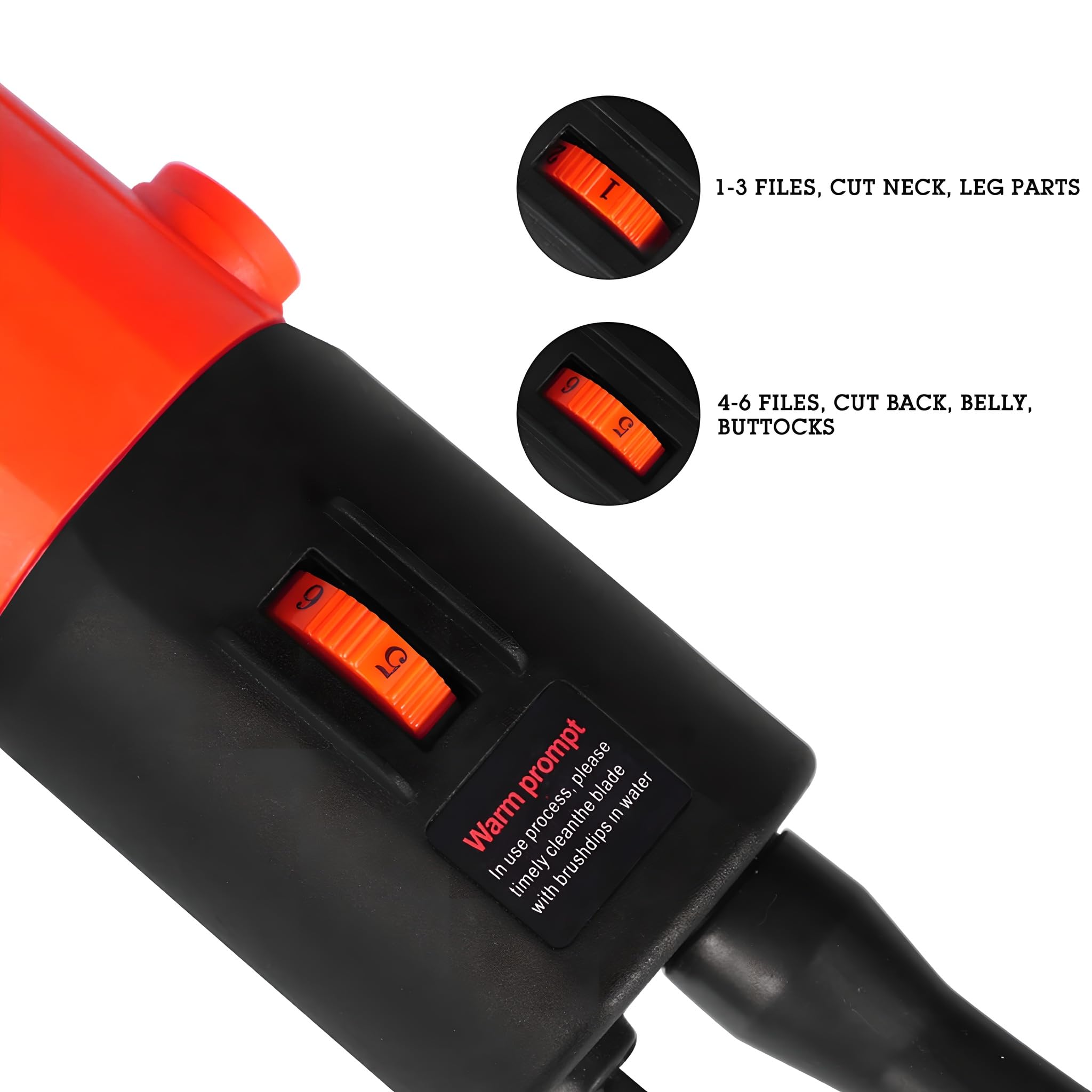 Cizallas profesionales portátiles para ovejas de 680 W, cortadora de pelo para ganado de alta resistencia con 6 velocidades, juego de herramientas de corte manual para afeitar pelaje y lana de black