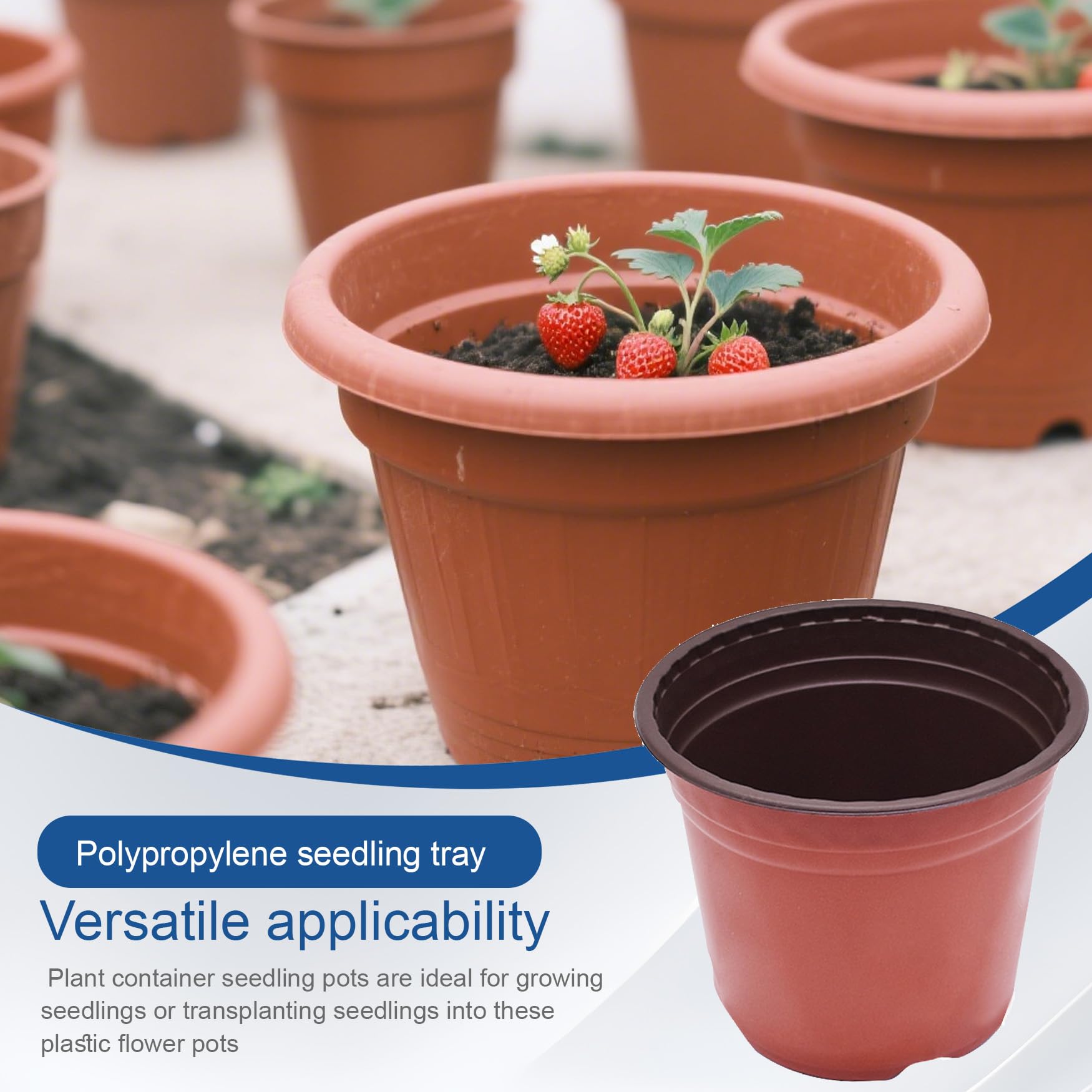 Amazon.com: WFLNHB 100 Pack 8 Inch Nursery Pots Plastic Plant Pots