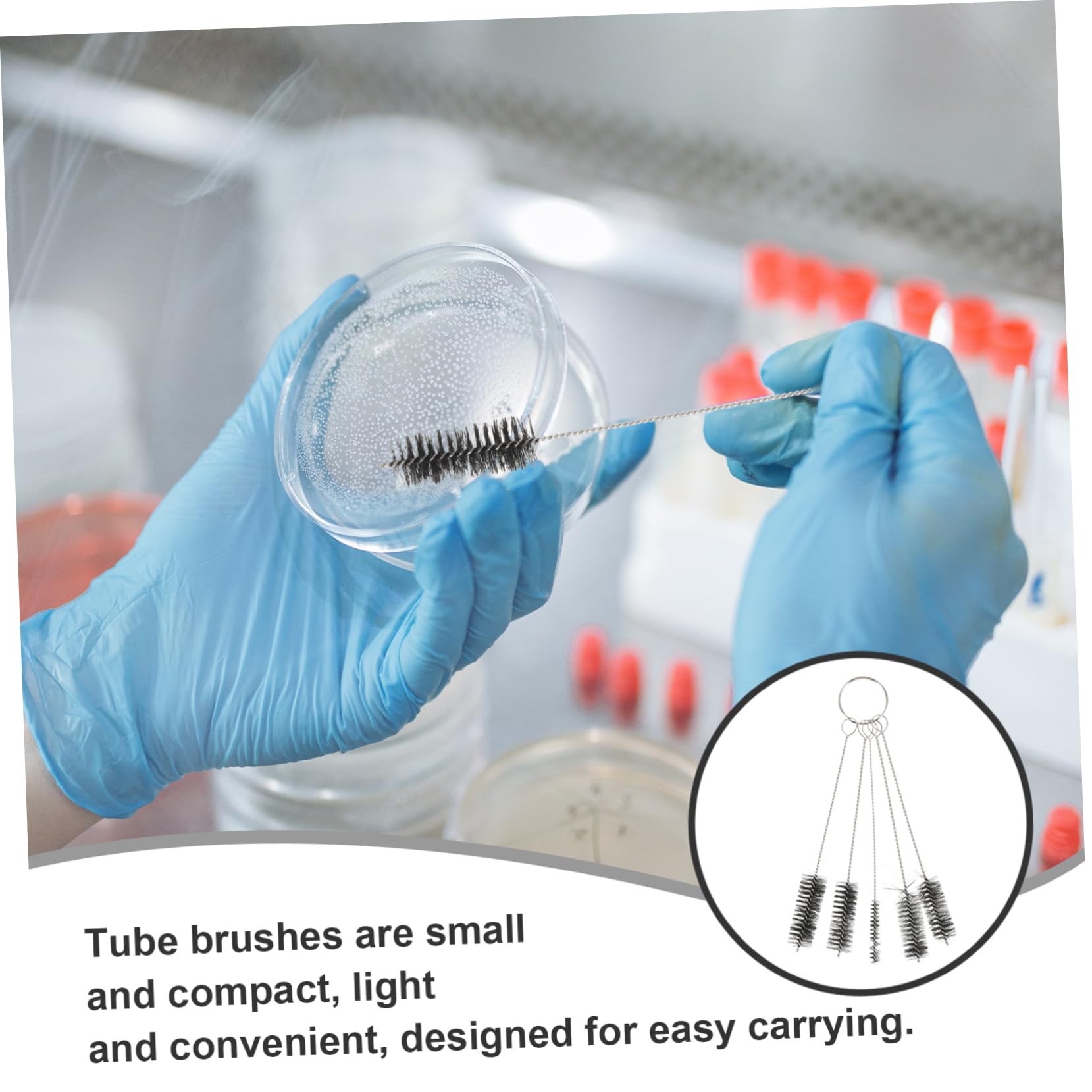 HAPINARY 5pcs Tattoo Equipment Cleaning Tools Bottle Brush Cleaner Travel Bottle Brush Narrow Bottle Brush Clear Bottle Cleaner Cleaning Supplies Scrubbing Bottle Brushes Stainless Steel