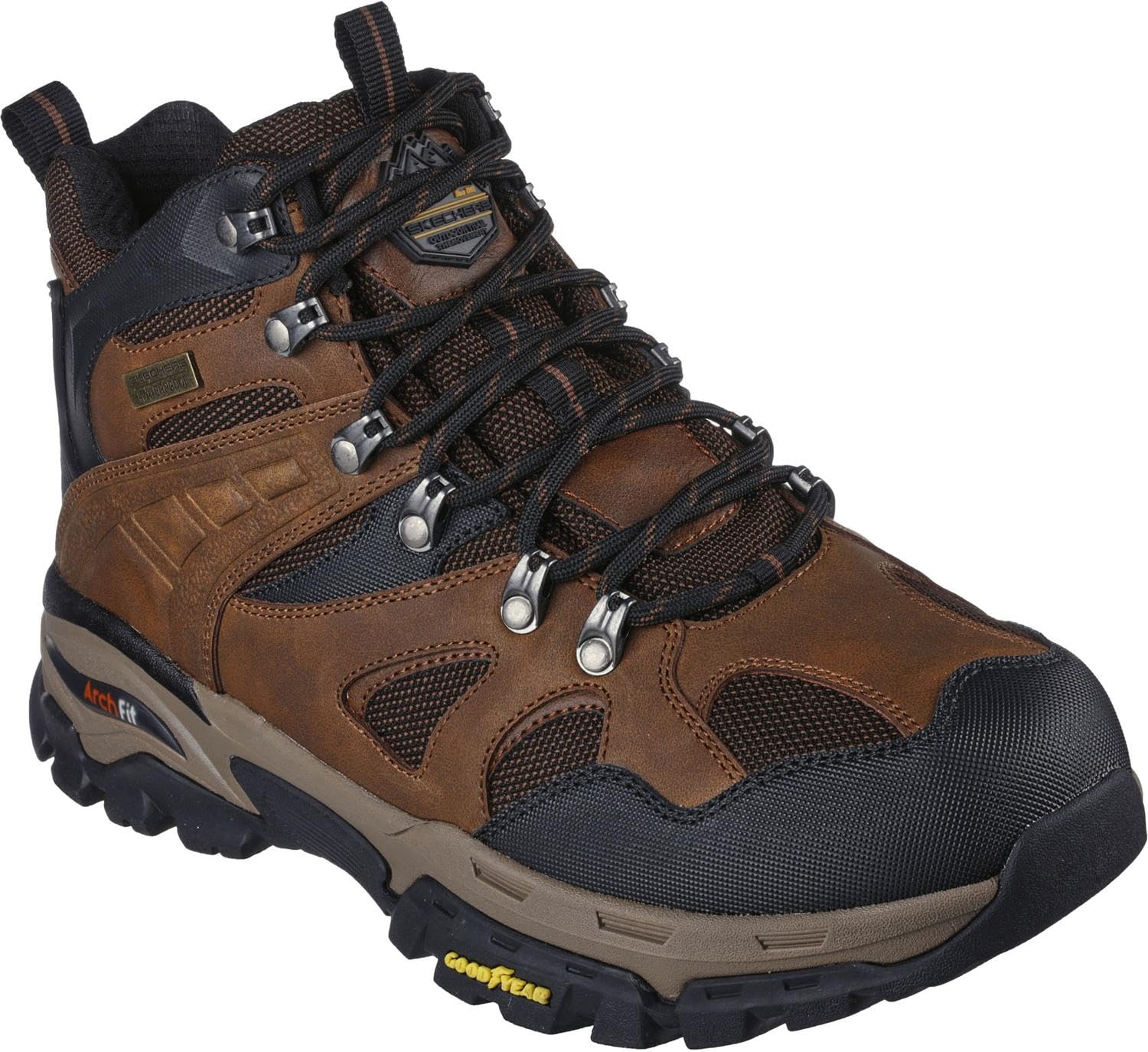 Skechers - Mens Relaxed Fit: Arch Fit Tarver - Ryland Hiking Shoes, Color Brown/Black, Size: 11 M US