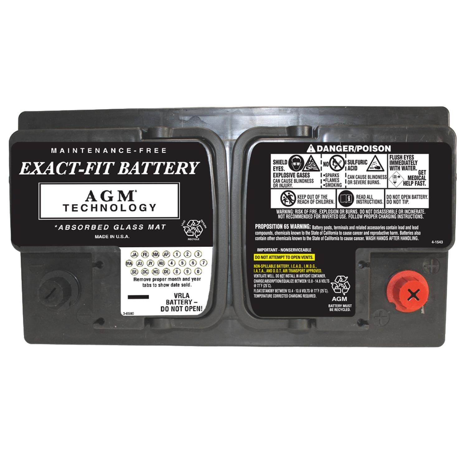 Delphi BU9094R MaxStart AGM Premium Automotive Battery, Group Size 94R