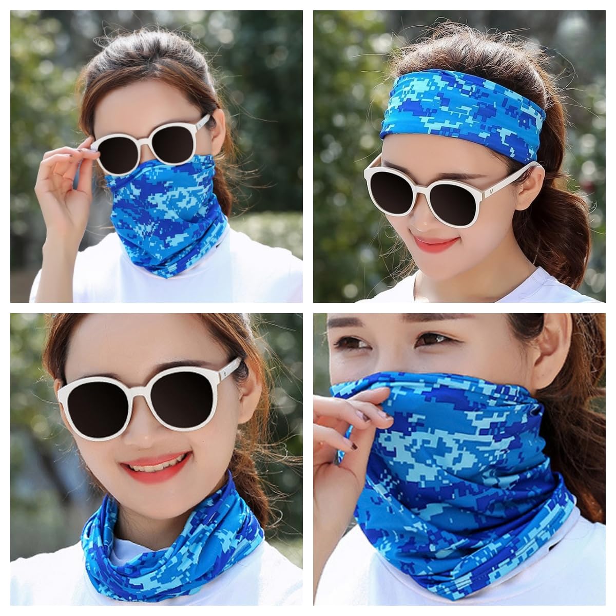 Wielofunkcyjny sportowy magiczny bezszwowy szalik, magiczny szalik na głowę, elastyczna opaska na głowę, bandana, odporna na promieniowanie UV, sportowe nakrycie głowy do jazdy na motocyklu,