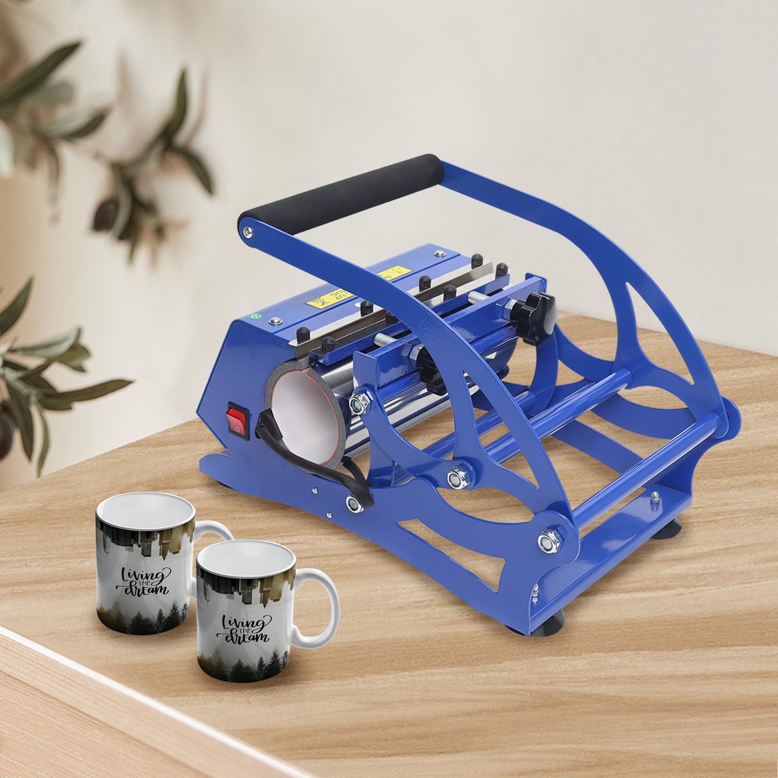 Pressa a a sublimazione, per tazze, 8 – 30 oz, 500 W, 0 – 200 ℃, pressa a caldo con 6 sottobicchieri, pressa per trasferimento bicchieri, stampante a sublimazione