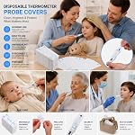 100PCS Disposable Thermometer Probe Covers, Universal Digital Thermometer Sleeves for Oral, Rectal and Underarm Use, Hygienic Thermometer Covers for Accurate and Safe Temperature Measurement