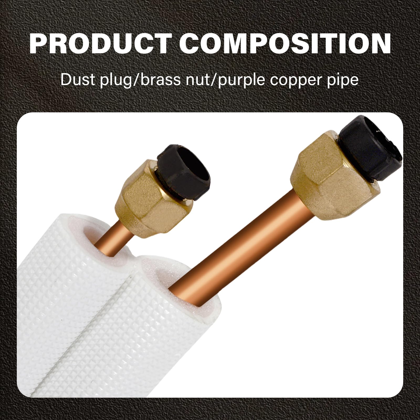 Tubo de cobre para aire acondicionado, manguera de cobre con aislamiento grueso para pequeñas mangueras de cobre aisladas