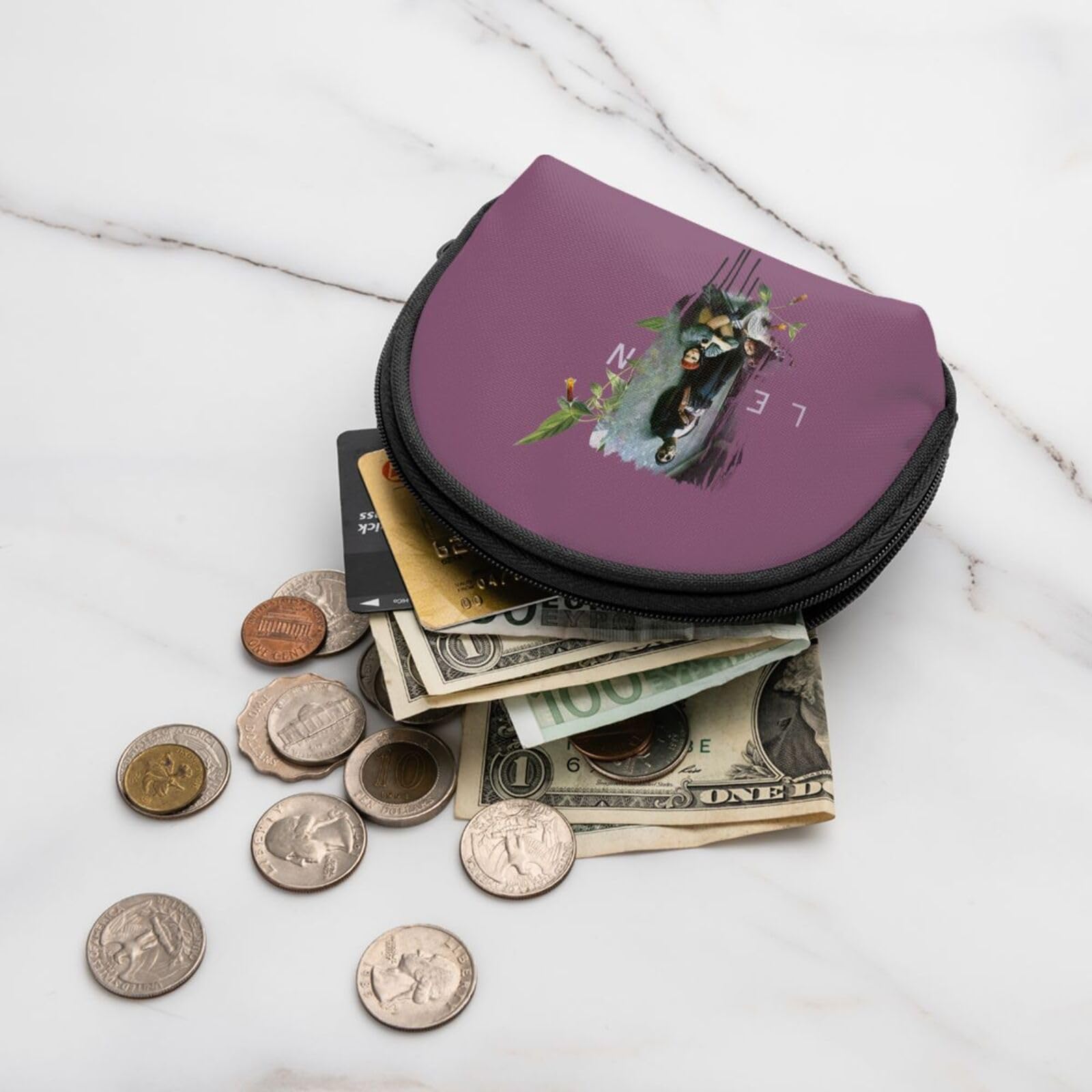 Amazon.co.jp: ミニ財布 レオン マチルダ LEON ミニウォレット コインケース レディース 小銭入れ 半円型 化粧ポーチ おしゃれ  大容量 可愛い 軽量 薄型 イヤホンケース カードケース ミニ収納ポーチ 定期入れ 小銭ケース プレゼント : ファッション