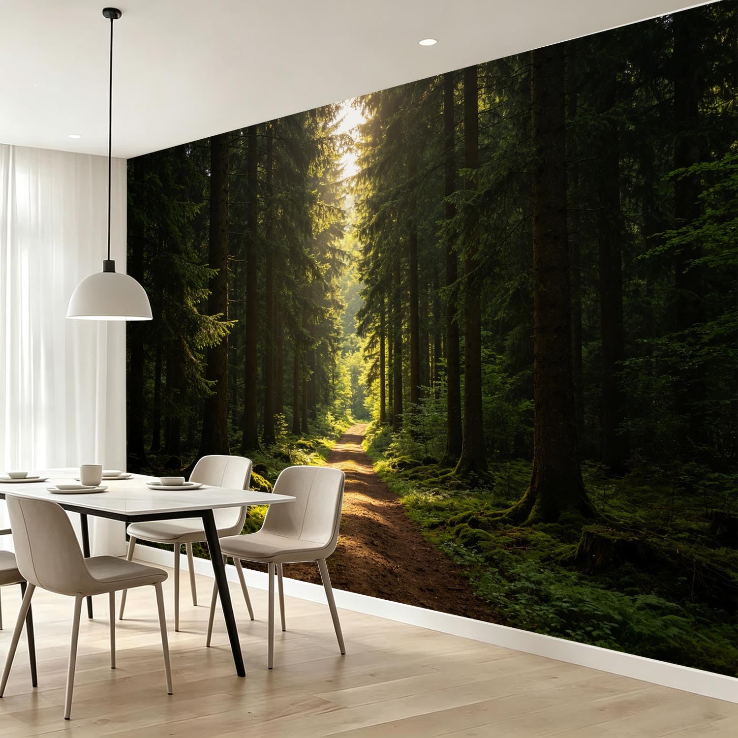 Fototapete Waldmuster Tapete 450 x 315 cm (WxH)