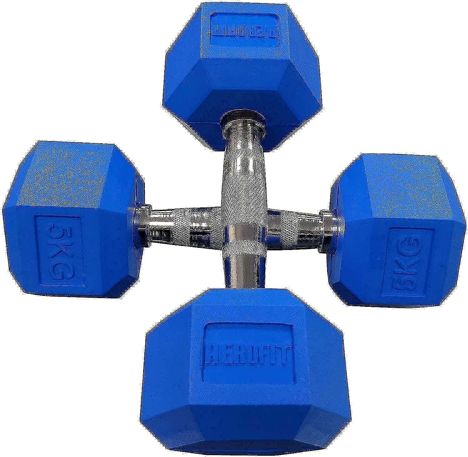 PROIRON Rubber Dumbbells Odorless, Steel Weights Set Men Women Home Gym