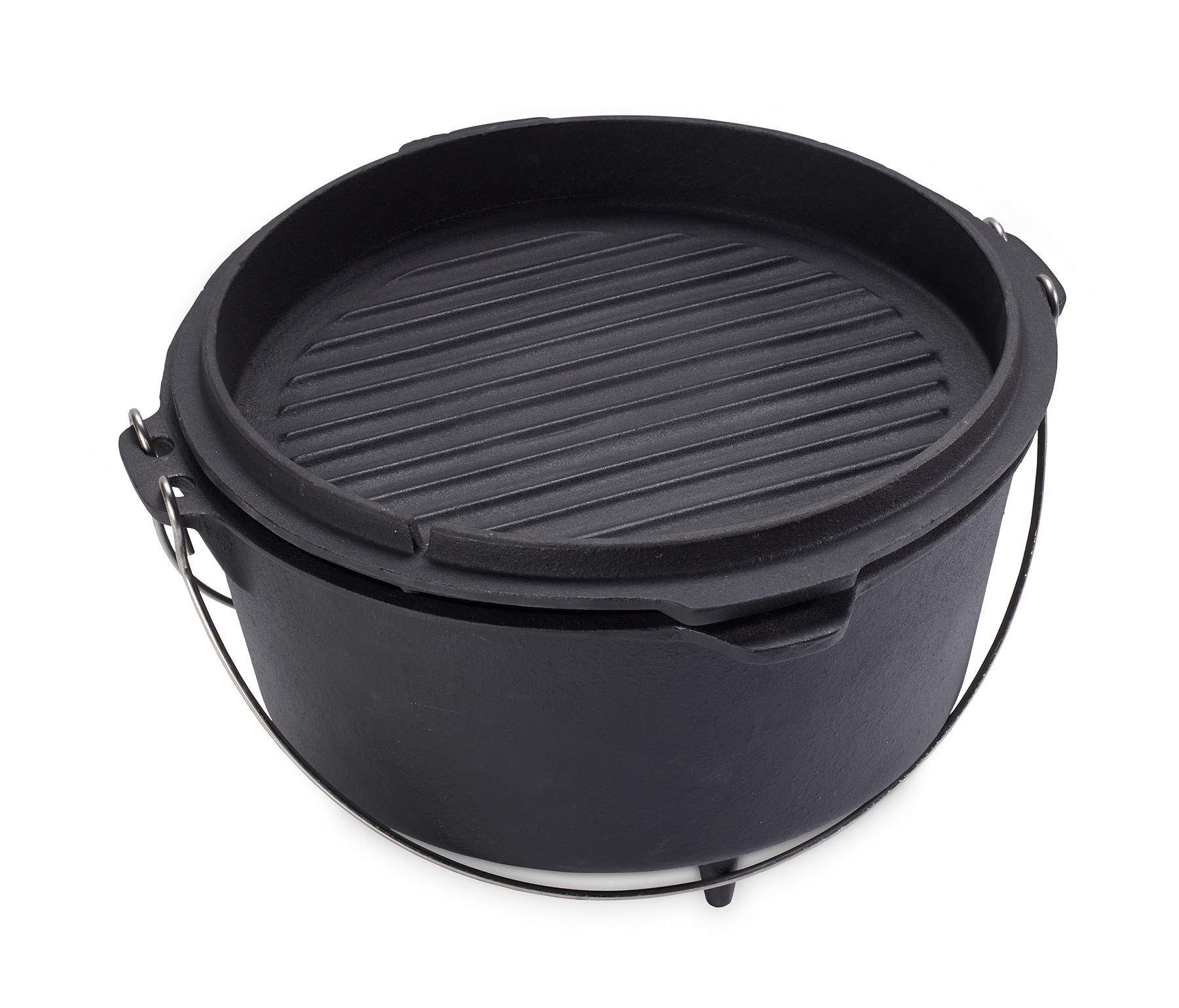 ECHTWERK EW-GE-1225 Olla de Hierro Big-Dutch Oven, Horno holandés, Cacerola hierrro Fundido, 31,5 x 21 cm, Iron
