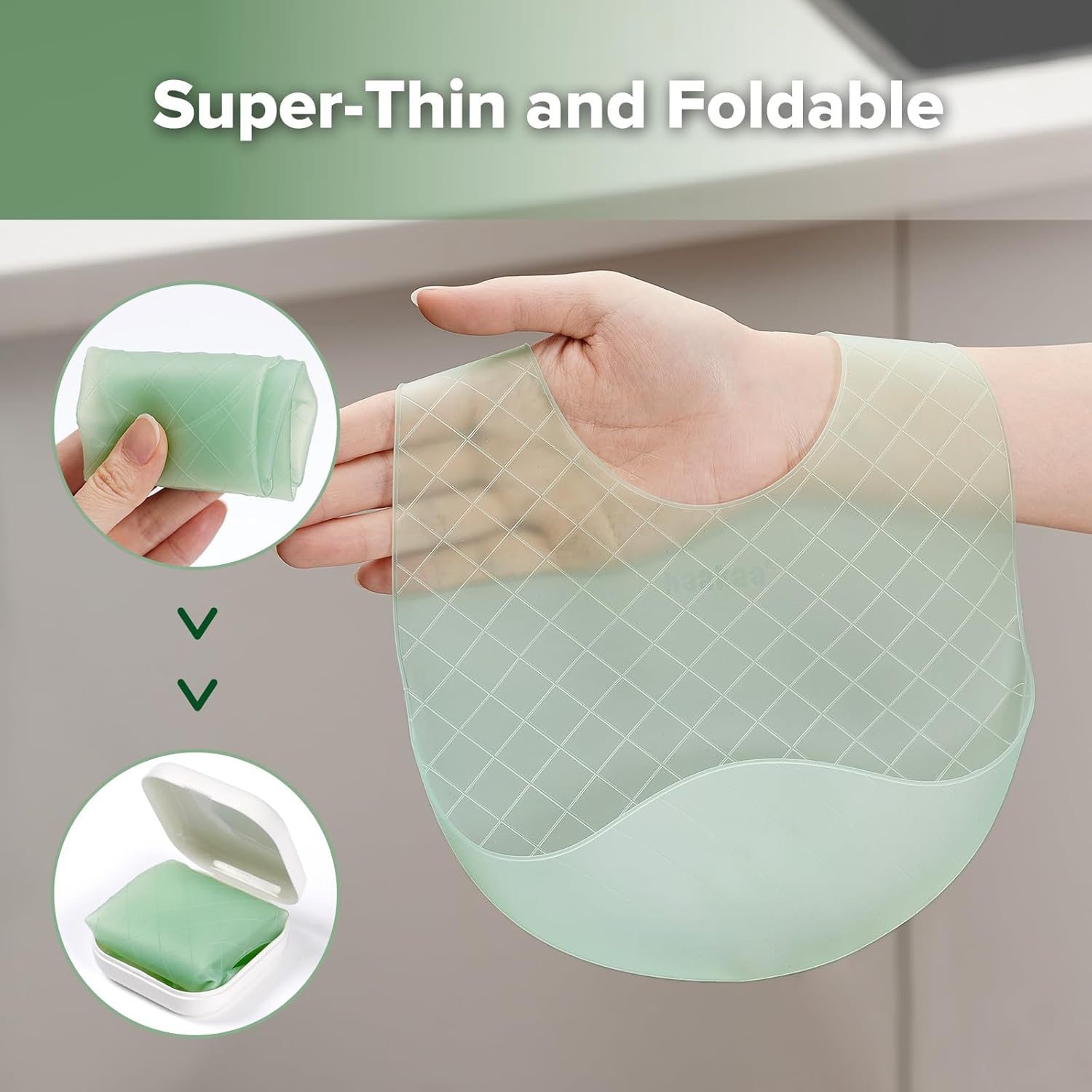 Haakaa Yummy Pouch&Lightweight Silicone Pocket Bib,Reusable Baby Food Pouch, Baby Food Storage Kids Squeezable Pouch, Washable Freezer - Make Homemade Organic Food for Babies/Toddlers