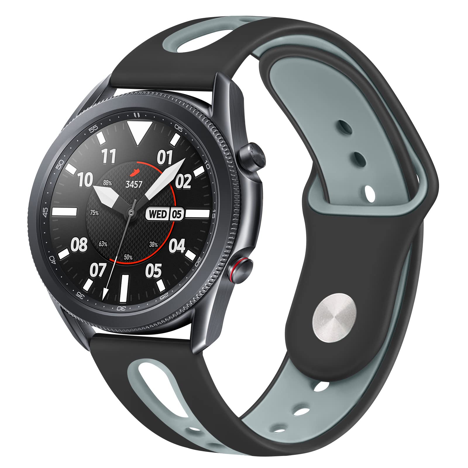 Meliya Bands for Samsung Galaxy Watch 3 45mm Band for Women Men ,22mm Breathable Soft Silicone Replacement Sport Strap for Samsung Galaxy Watch 3 45mm