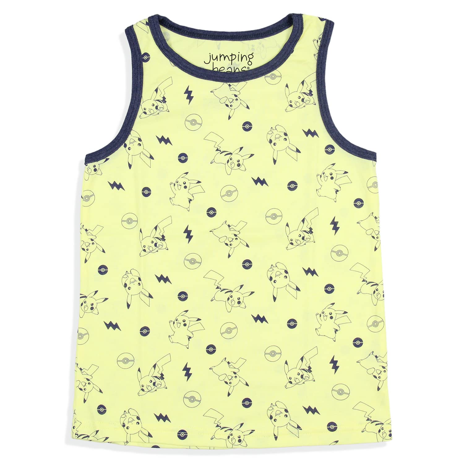 Seven Times SixPokemon Boys' Pickachu Energy And Transparent Ball Allover Print Gaming Kids Youth Tank Top