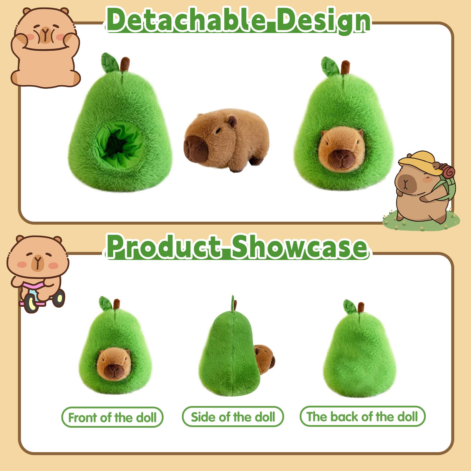M 35cm Juguete De Peluche De Capibara De Aguacate-lindo | Envío gratis M 35cm Juguete De Peluche De Capibara De Aguacate-lindo | Envío gratis