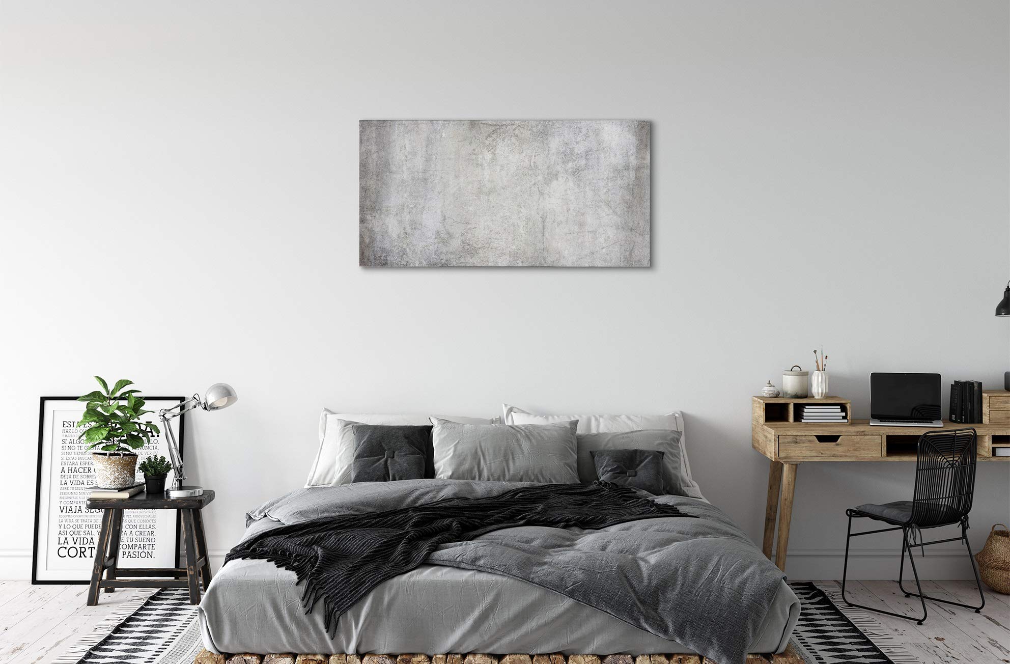 Tulup Impresión acríl Acrílico 100x50cm Impresa Decoración Imagen Cuadro sobre acríl Pinturas – Hormigón De Piedra De Mármol