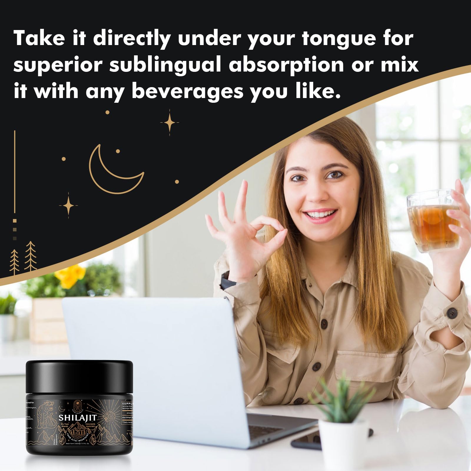 Shilajit Resin with Fulvic Acid & Trace Minerals, Original Siberian Pure Shilajit with 85+ Humic Acid Supplement Gel, Support Metabolism & Immune System - 100 Serving / 50g — Amazon image 8