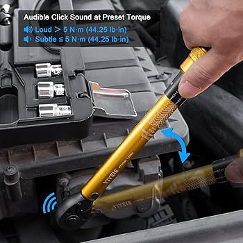 ゆっこ✕4 SUERCUP 1/4-Inch Drive Click Torque Wrench, 18 PCS Bike