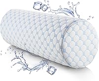 Nestl Memory Foam Neck Roll Pillow for Pain Relief - Cooling Bolster for Sleeping, Cervical & Lumbar Support