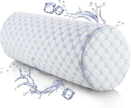 Nestl Neck Roll Pillow for Pain Relief - Premium Memory Foam Bolster Pillow for Sleeping with a Breathable Cooling Cover - Comfy Cylinder Neck Roll Pillow