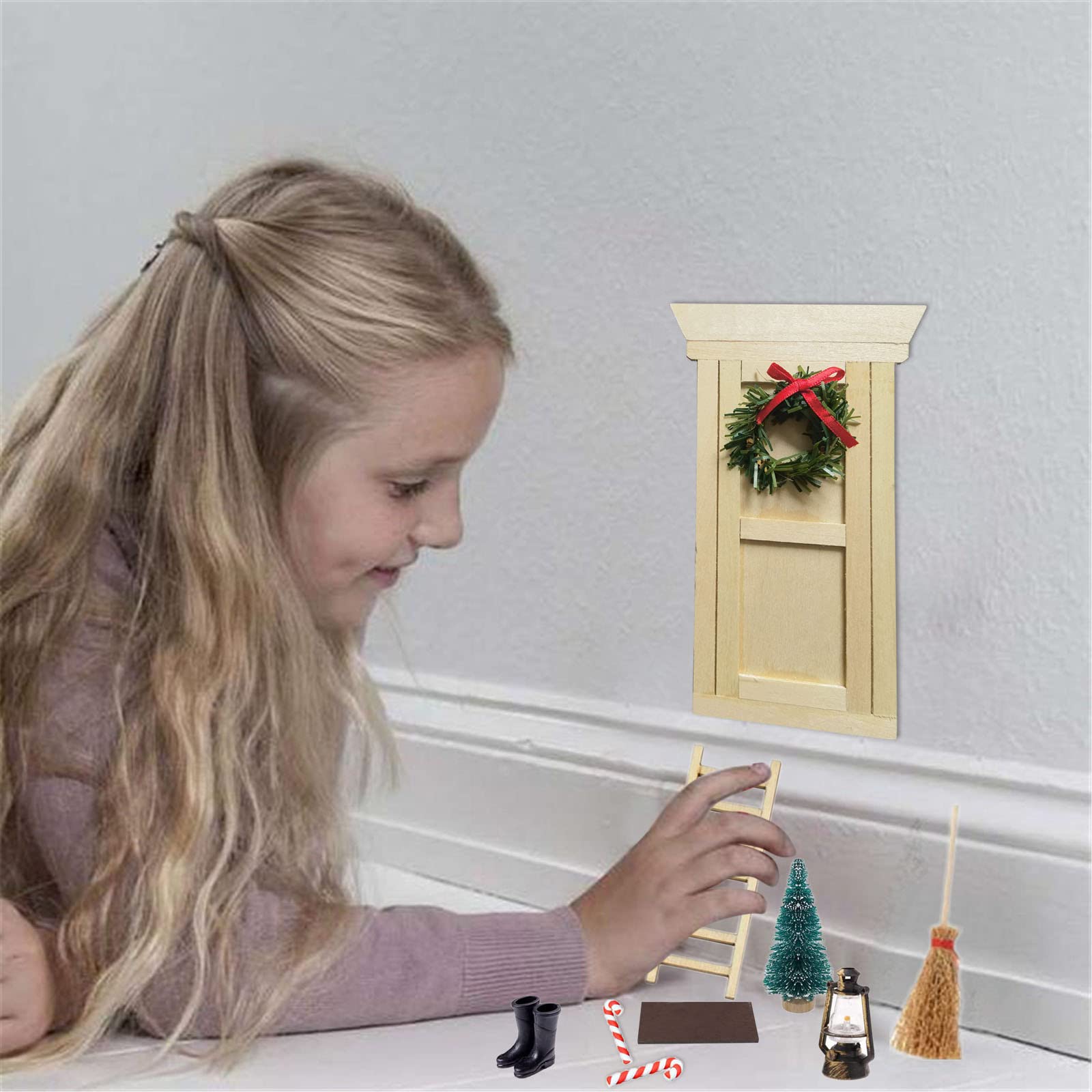 Set 26 Porte Degli Gnomi Di Natale, Decorazioni In Miniatura Con Albero, Stivali, Recinto, Fai Da Te