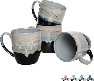 26 Handmade Country Decor Inspirations For Cozy Homes 64 Bosmarlin Ceramic Coffee Mug Set of 4, 17 Oz, Coffee Cups with Big Handl...