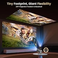finade Mini Projektor 4K 1080P Android 12 WiFi 6 Bluetooth 5.4 Otthoni Mozi 8