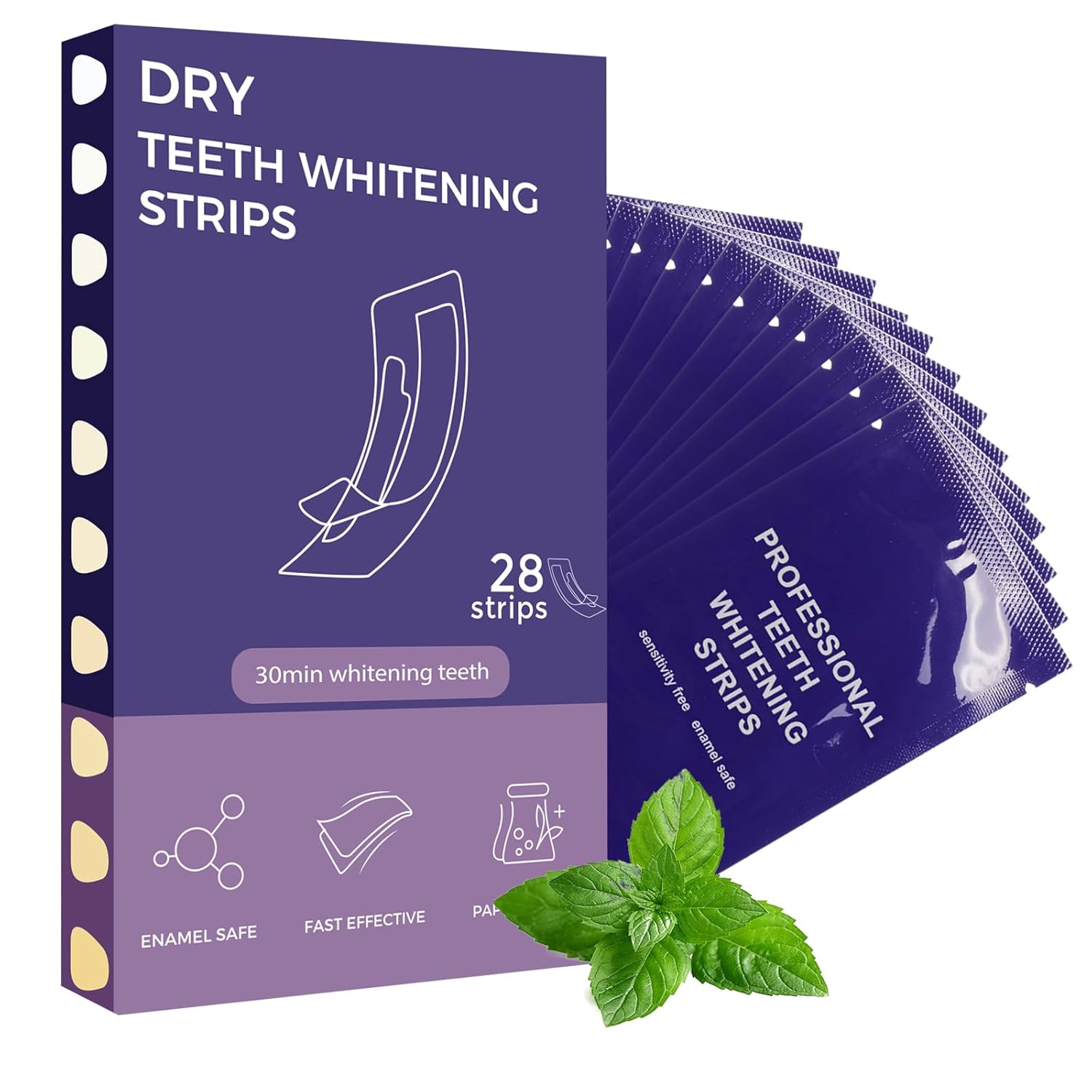 Teeth Whitening Strips Kit Dental Whitener for Whiter Teeth 14 Strips