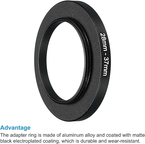 Vista 29 de PATIKIL Anillo escalonado de metal de 1.339 in-1.929 in, anillo adaptador de filtro de lente de cámara, anillo adaptador de filtro de aluminio