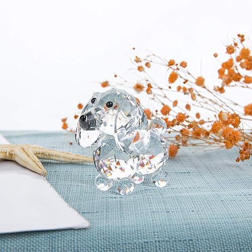 Miniatura 7 de H&D HYALINE & DORA Figuras de cristal hechas a mano para decoración del hogar, regalo de la colección de osos de cristal/perro