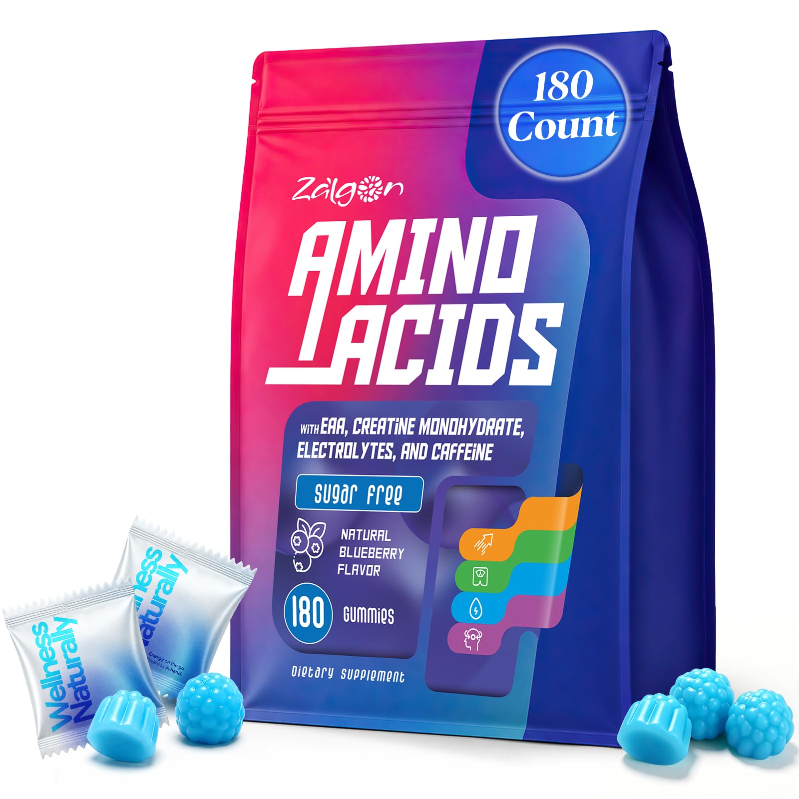 Amino Acid Supplement with Creatine, HMB &amp; BCAAs – Electrolyte Gummies