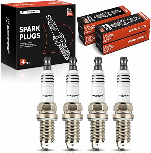 A-Premium Bujía iridio compatible con Lamborghini Murcielago 2003-2010, 6.2L 6.5L, paquete de 4, repuesto # KR8BI